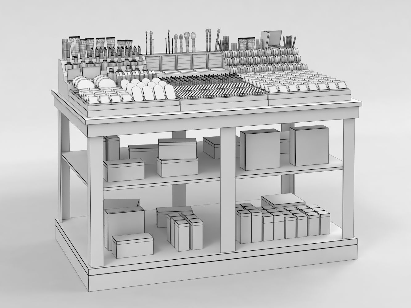Bobbi Brown Cosmetics Stand 3D model_1
