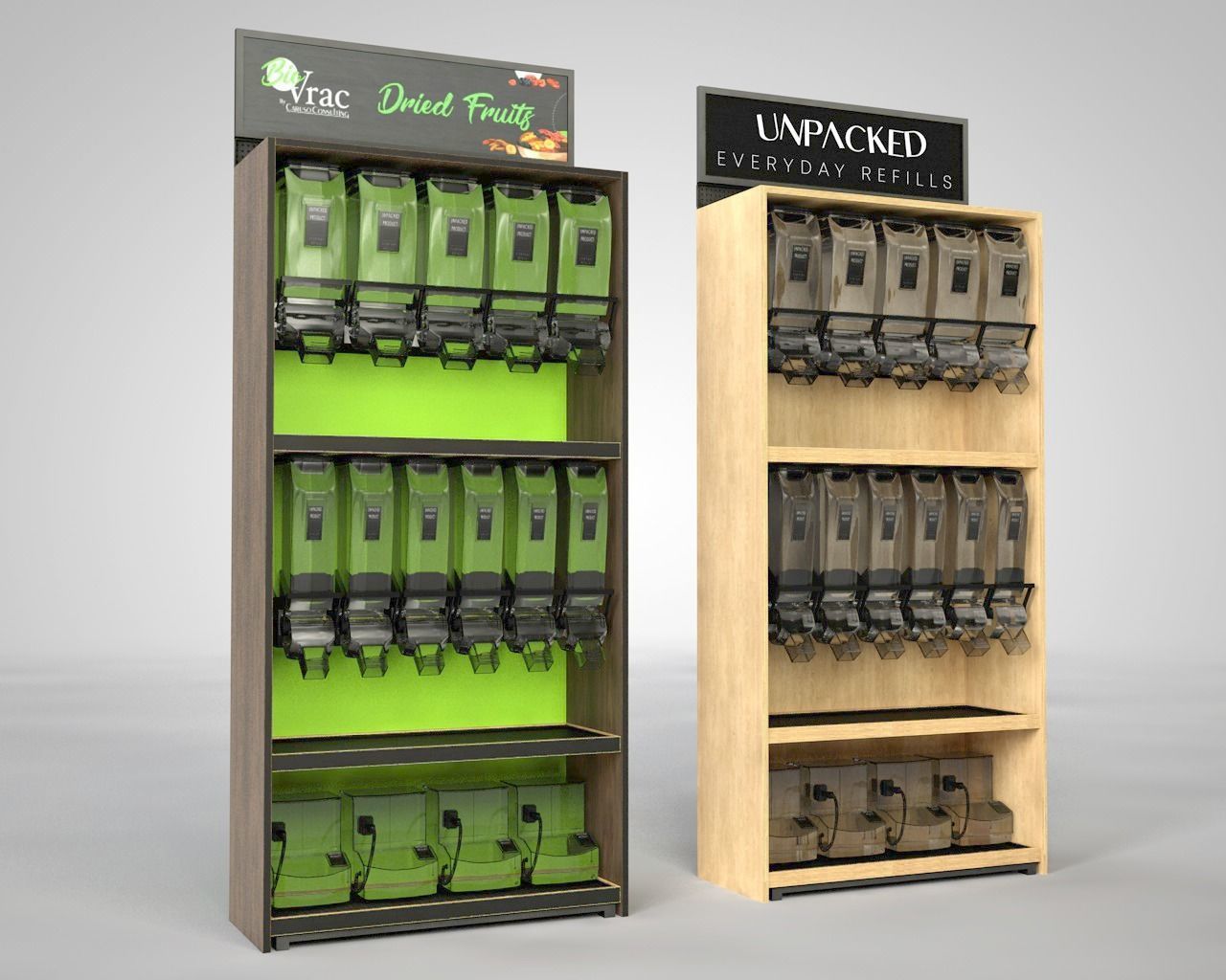 retail gravity dispenser  3D model_1