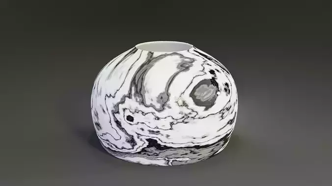 low poly vas marble vase Free low-poly 3D model