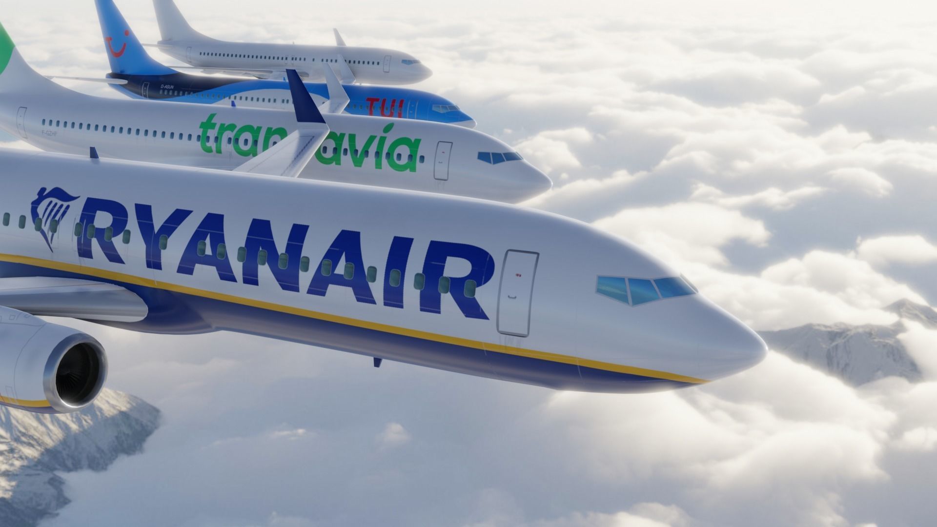 Boeing 737-800 Multi Livery Low-poly 3D model_1