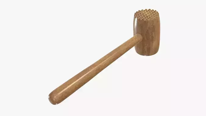 Wooden meat tenderizer hammer