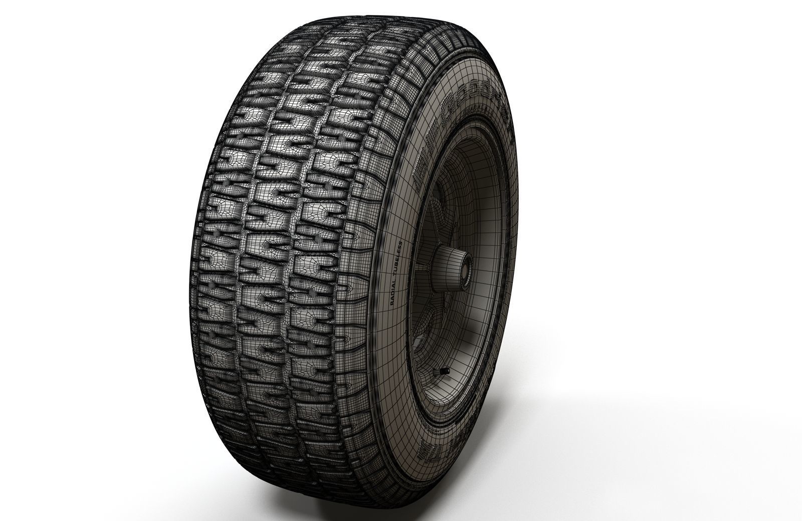 Muscle car wheel 3D model_8