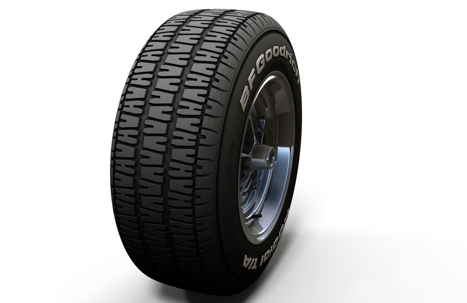 Muscle car wheel 3D model_2