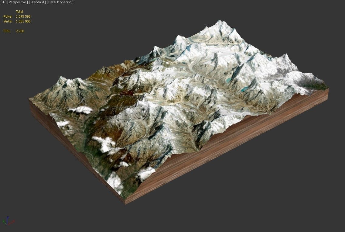 Mountain landscape 3D model_10
