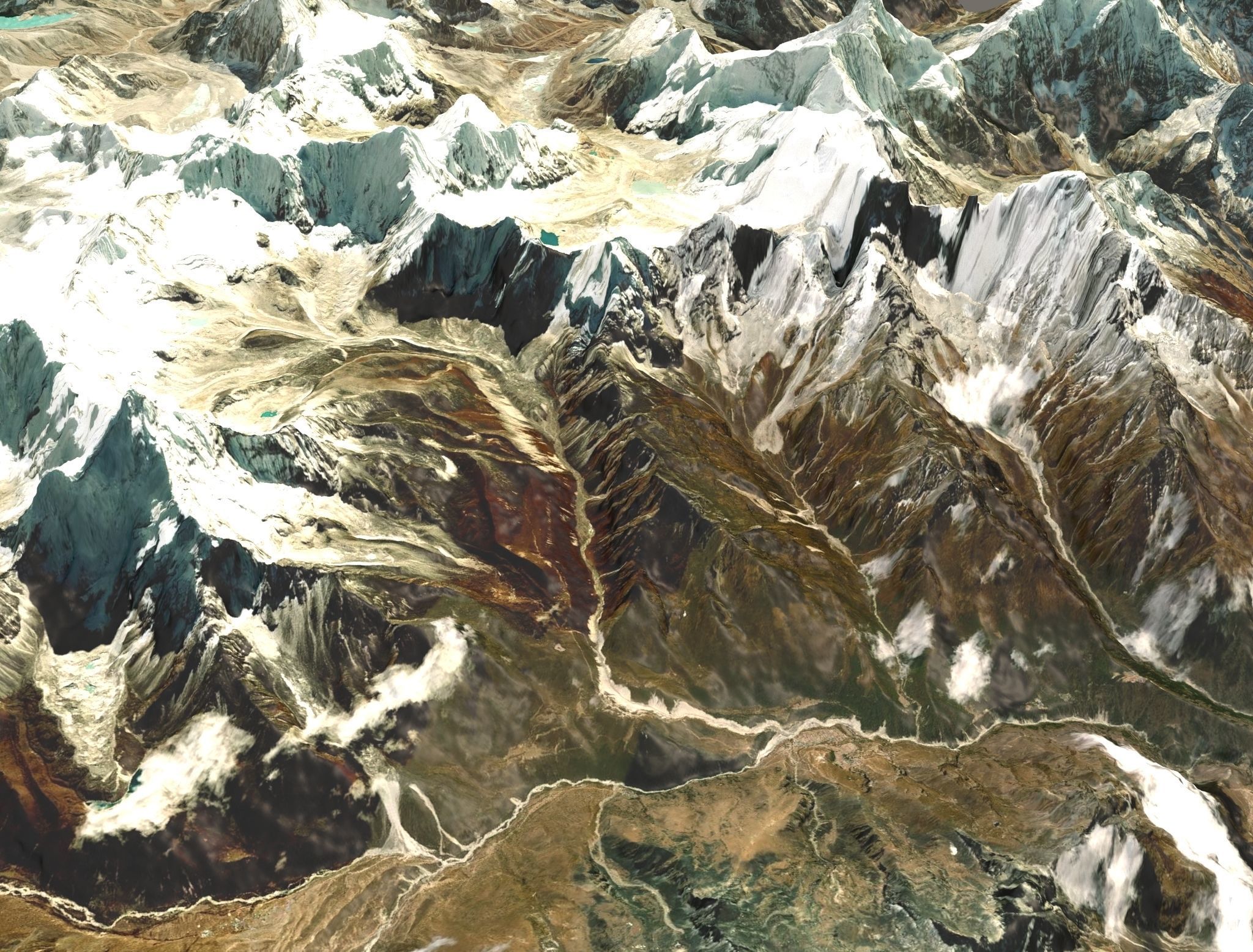Mountain landscape 3D model_3
