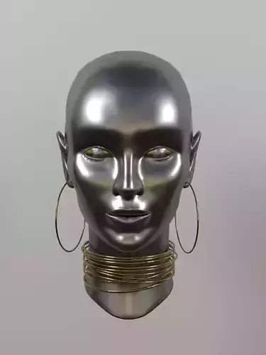 Women metal head model