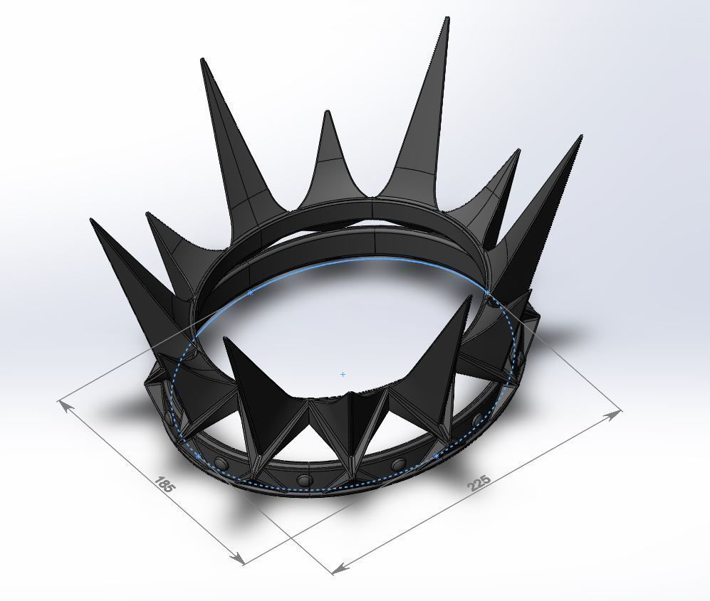 Black Crown of Ravenna from Snow White and the Huntsman 3D print model_13
