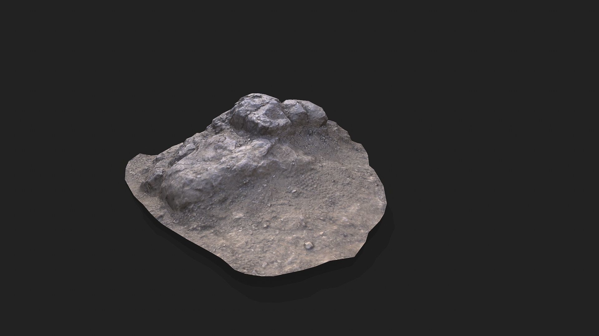 Photogrammetry Rock  Low-poly 3D model_2