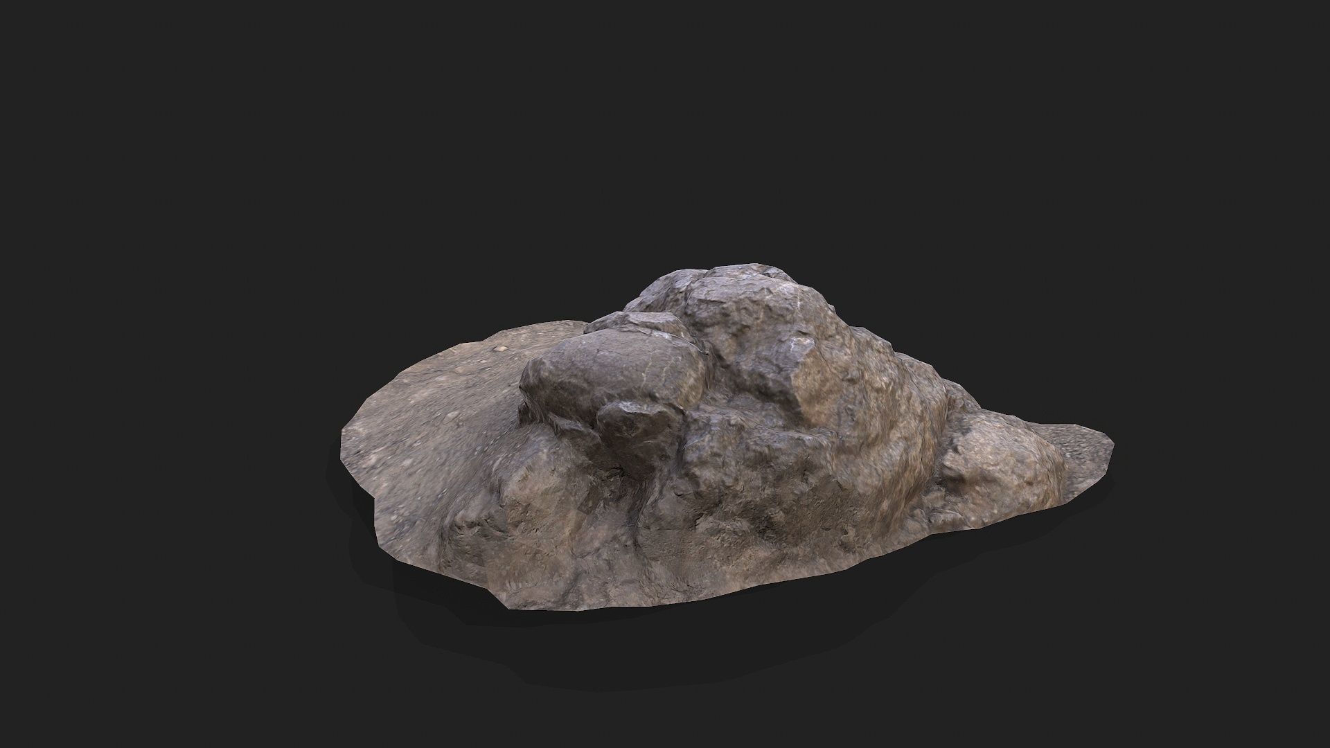 Photogrammetry Rock  Low-poly 3D model_5