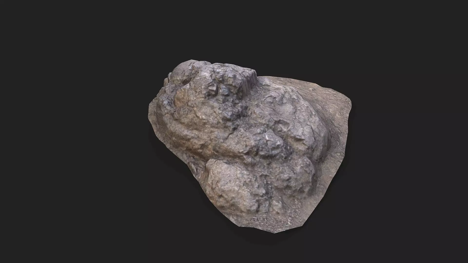 Photogrammetry Rock  Low-poly 3D model_0