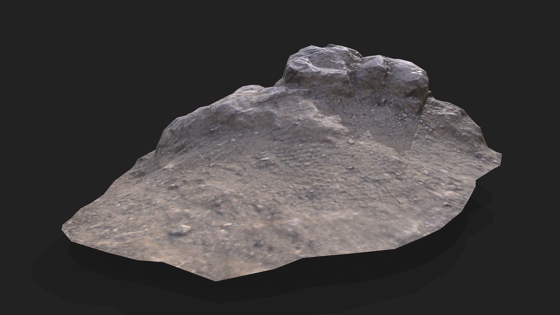 Photogrammetry Rock  Low-poly 3D model_4