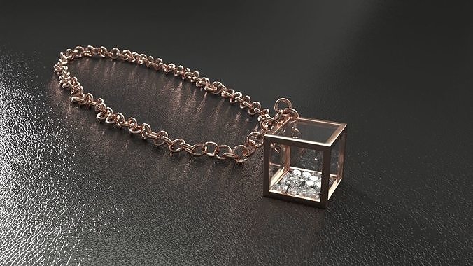 Cube Pendant Free 3D model