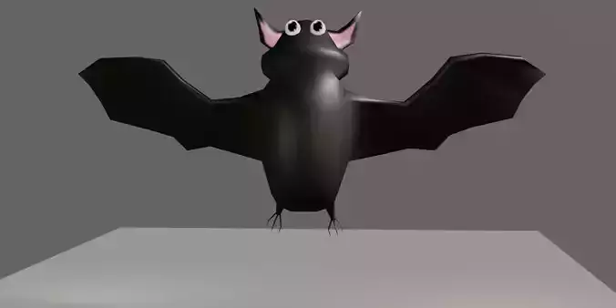 Simple bat Low-poly 3D model