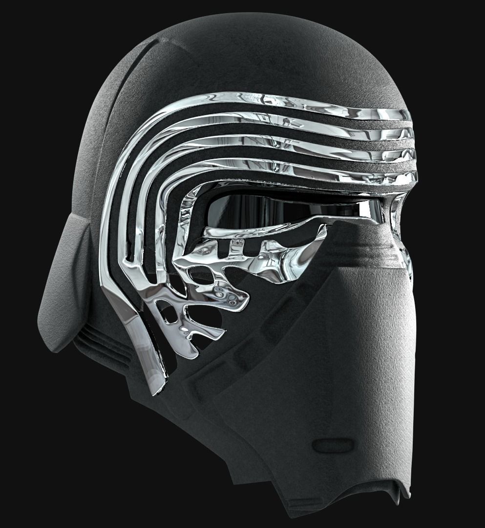 Kylo Ren Helmet STL 3D print model_3