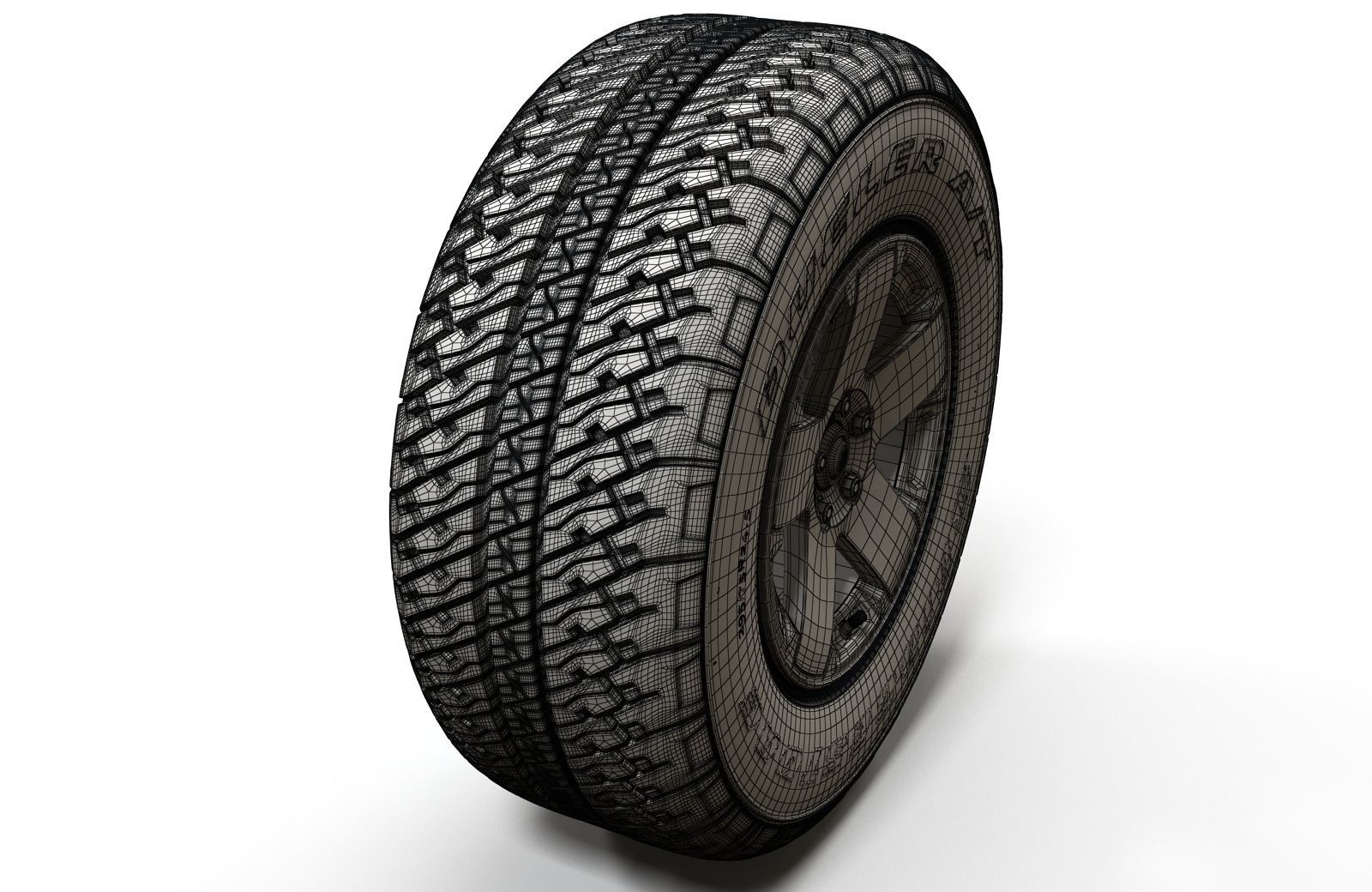 Offroad Wrangler wheel 3D model_8