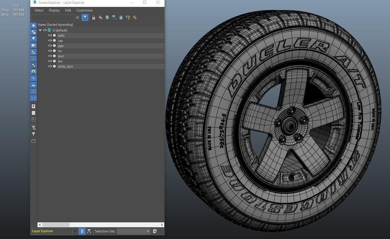 Offroad Wrangler wheel 3D model_9