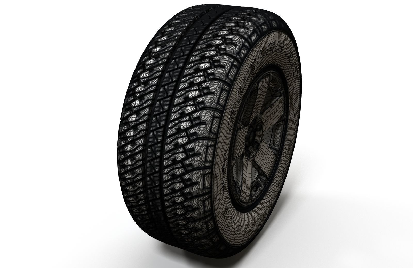 Offroad Wrangler wheel 3D model_5