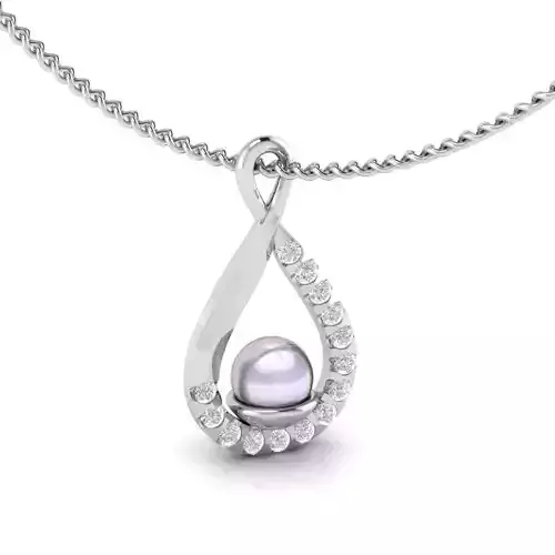 Self-crossed pearl pendant