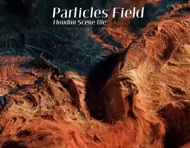 Particles Field Houdini Scene 3D model