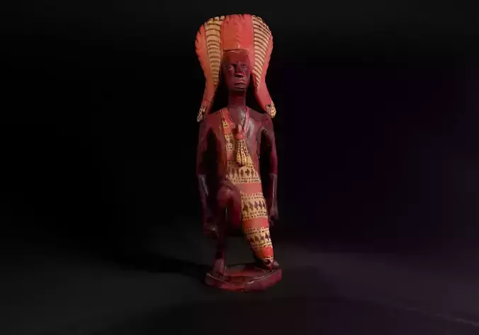 Decoration - African Statue 04 -  Low-poly 3D model
