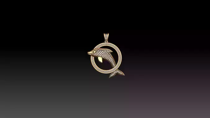 Dolphin pendant jewelry printable