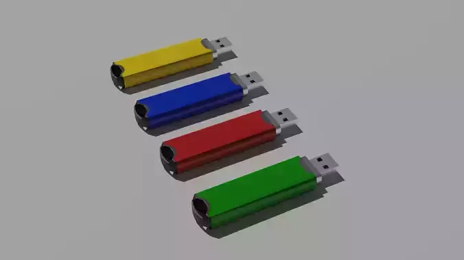Low Poly USB Set colorful drives