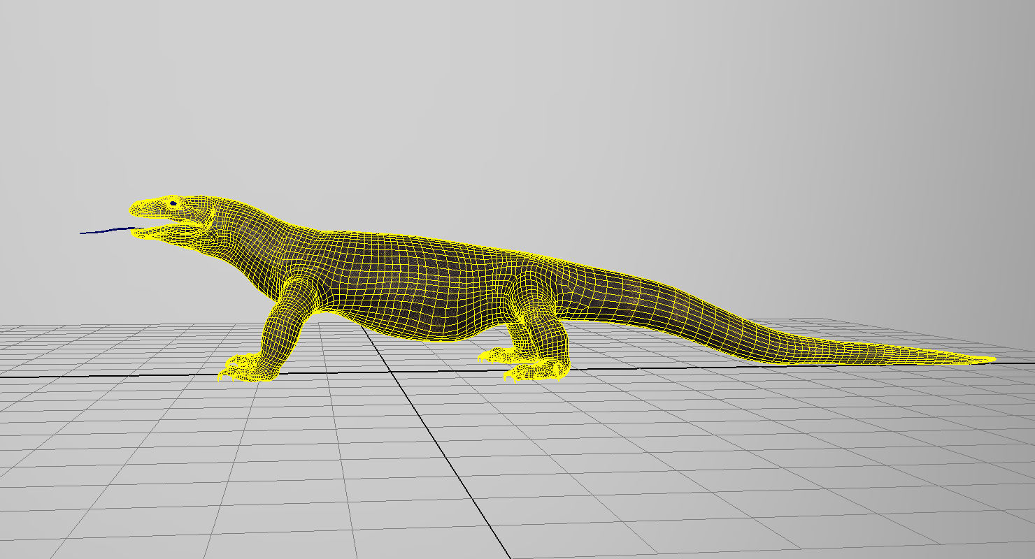 dragon komodo 3d model 3D model_3