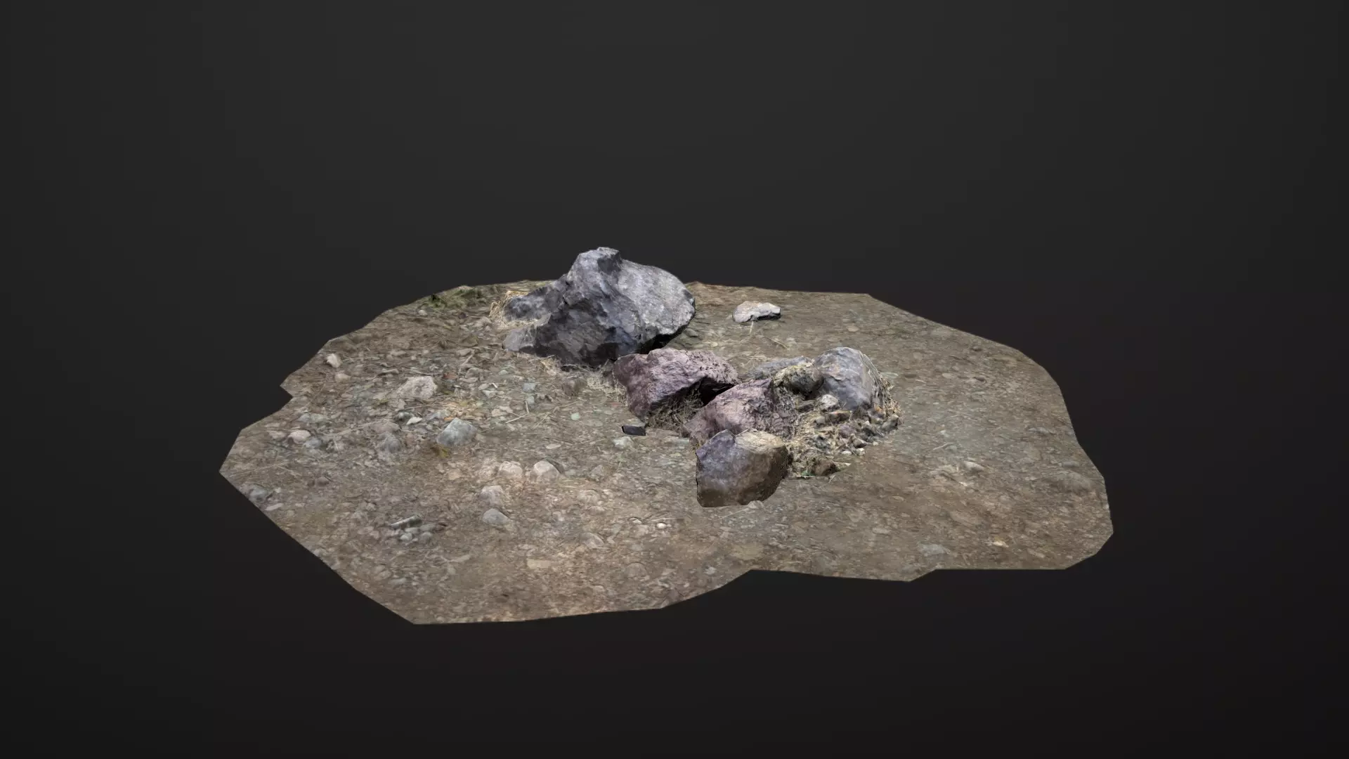 Photogrammetry Set rock Low-poly 3D model