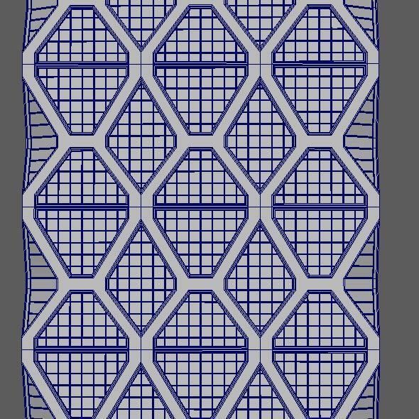 Skyscraper Hexagon Building 3D model_17