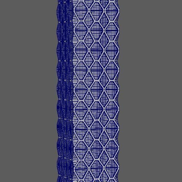 Skyscraper Hexagon Building 3D model_11