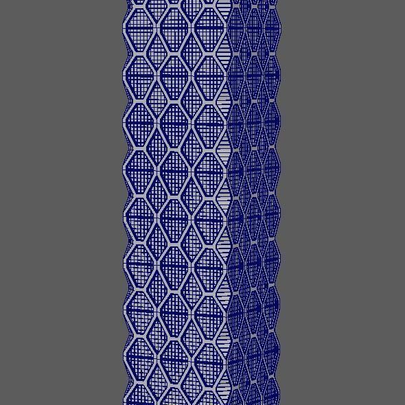 Skyscraper Hexagon Building 3D model_15