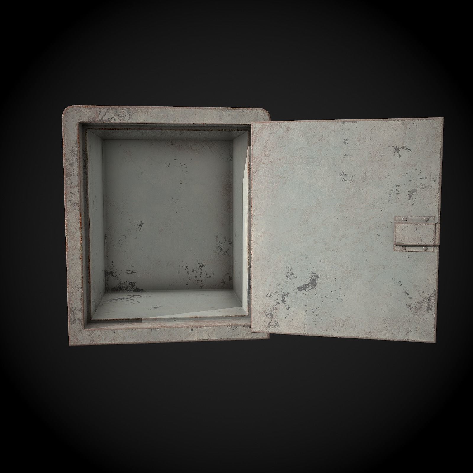 Old Safe Low-poly 3D model_3