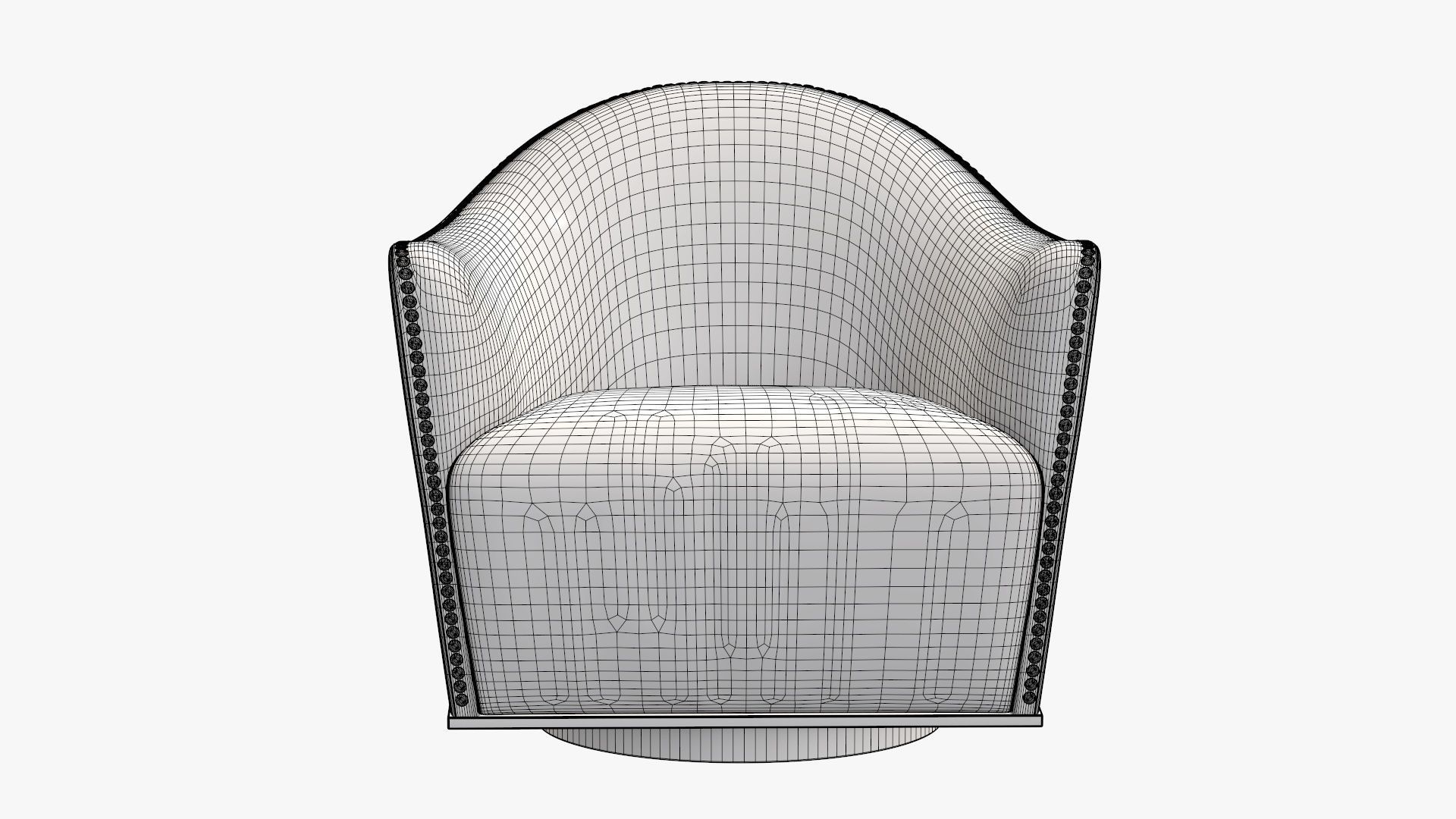 Armchair colorful chair with numbers 3D model_6