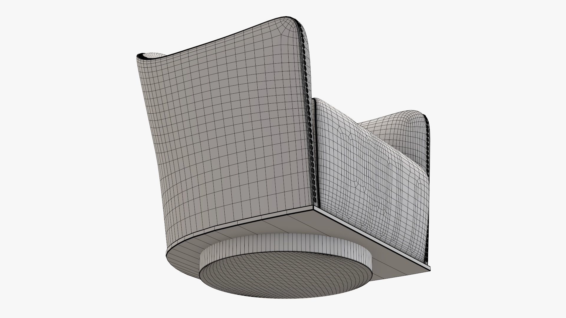 Armchair colorful chair with numbers 3D model_9