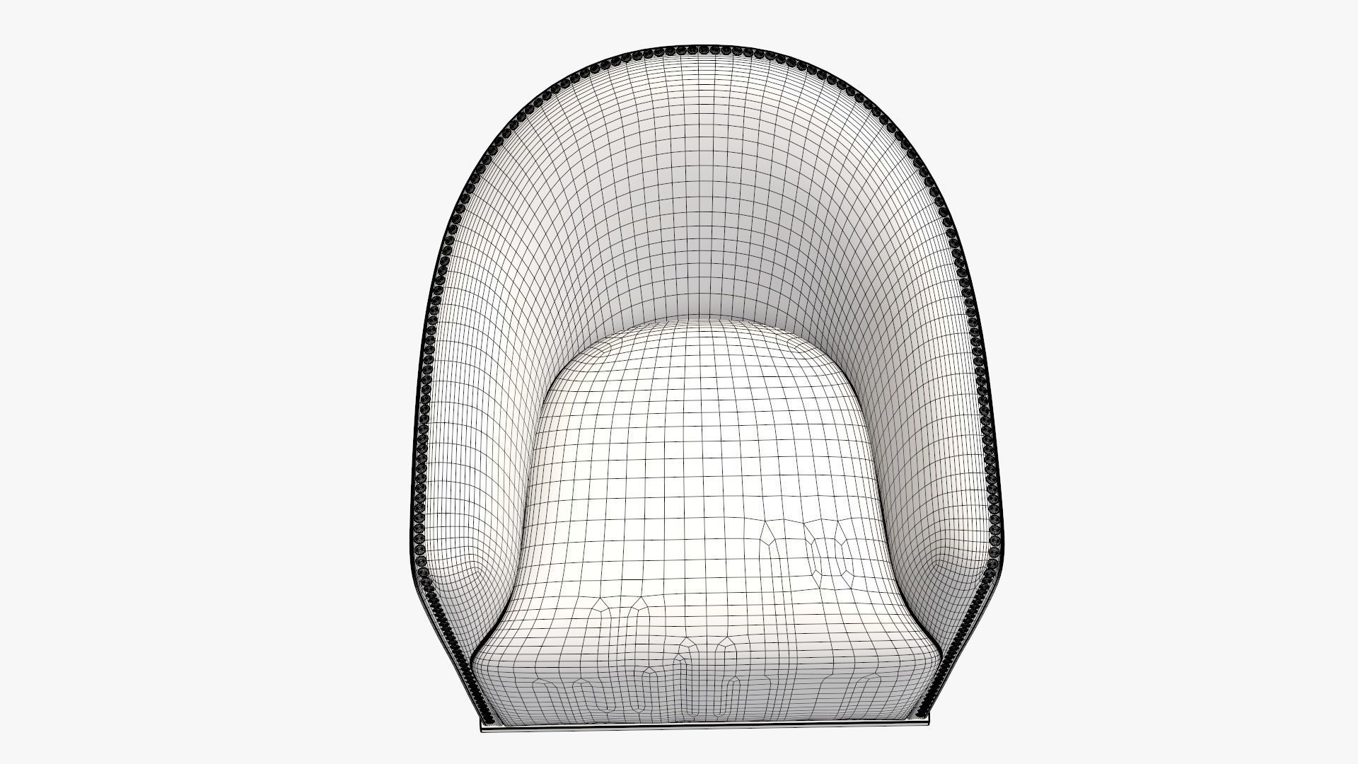 Armchair colorful chair with numbers 3D model_8