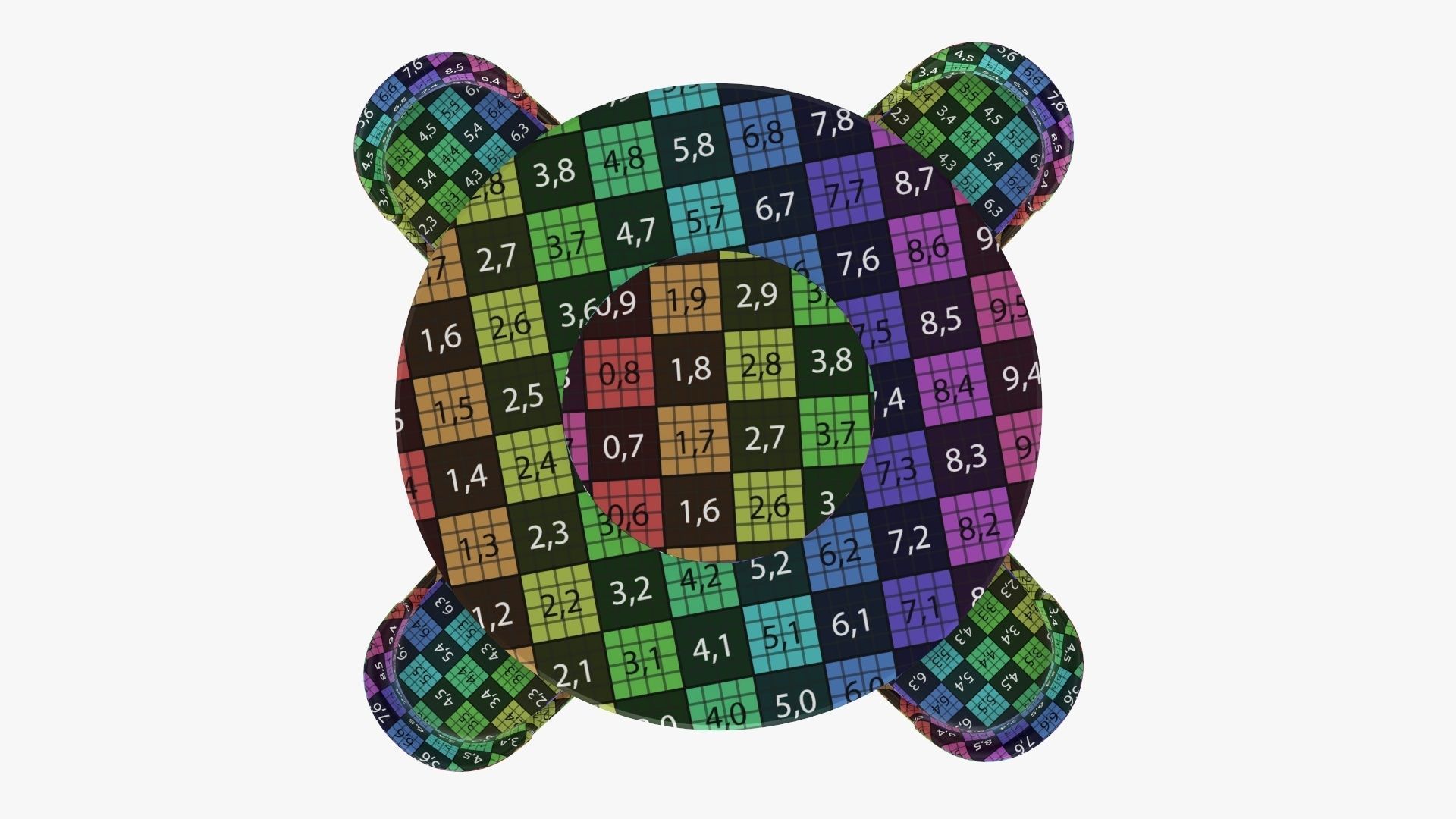 Dining table with marble top and modern chairs with gold legs 3D model_12