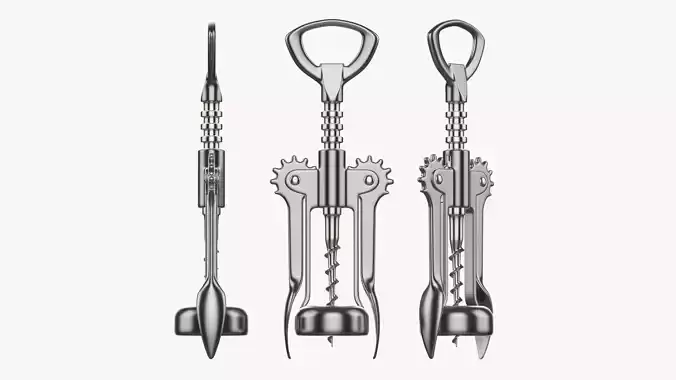  Wine bottle opener metal  3D model
