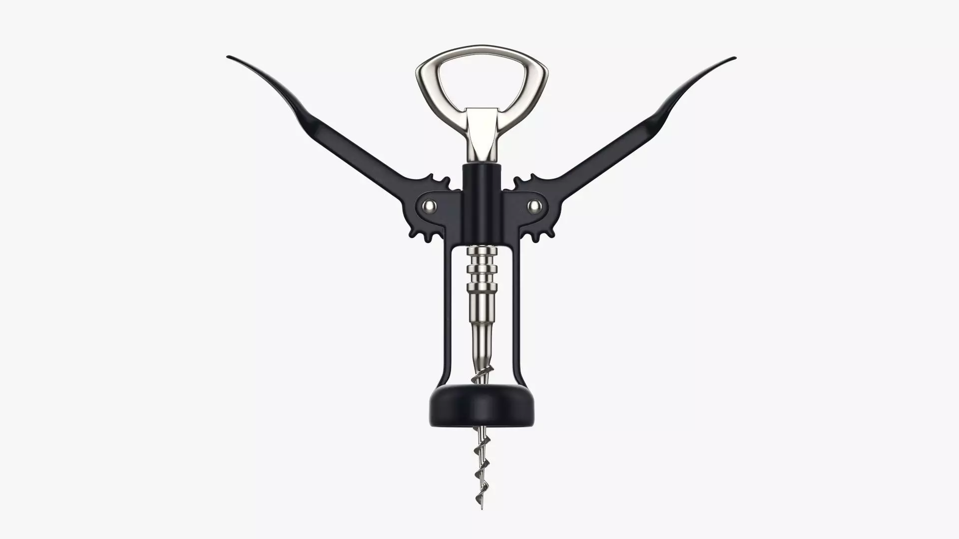 Wine bottle opener metal T pose v2 3D model_0