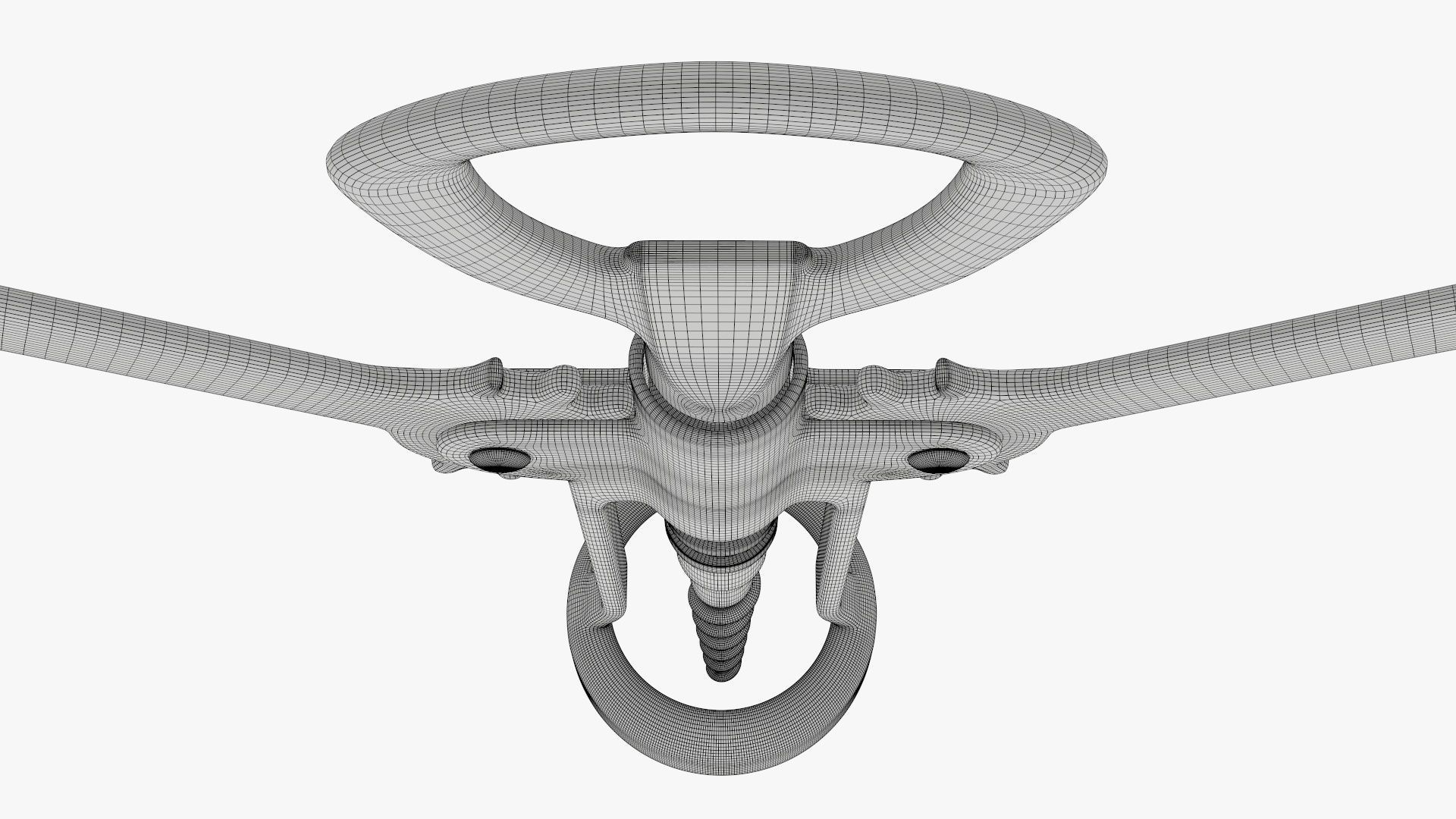 Wine bottle opener metal T pose v2 3D model_9