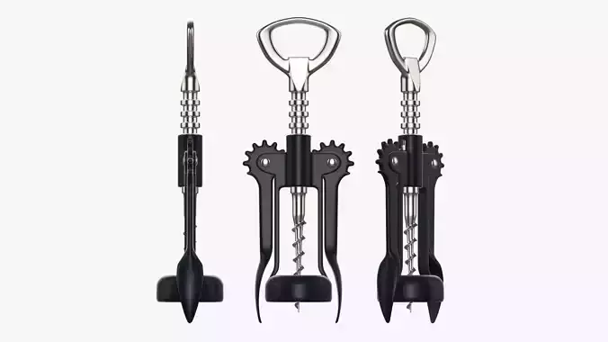 Wine bottle opener metal v2