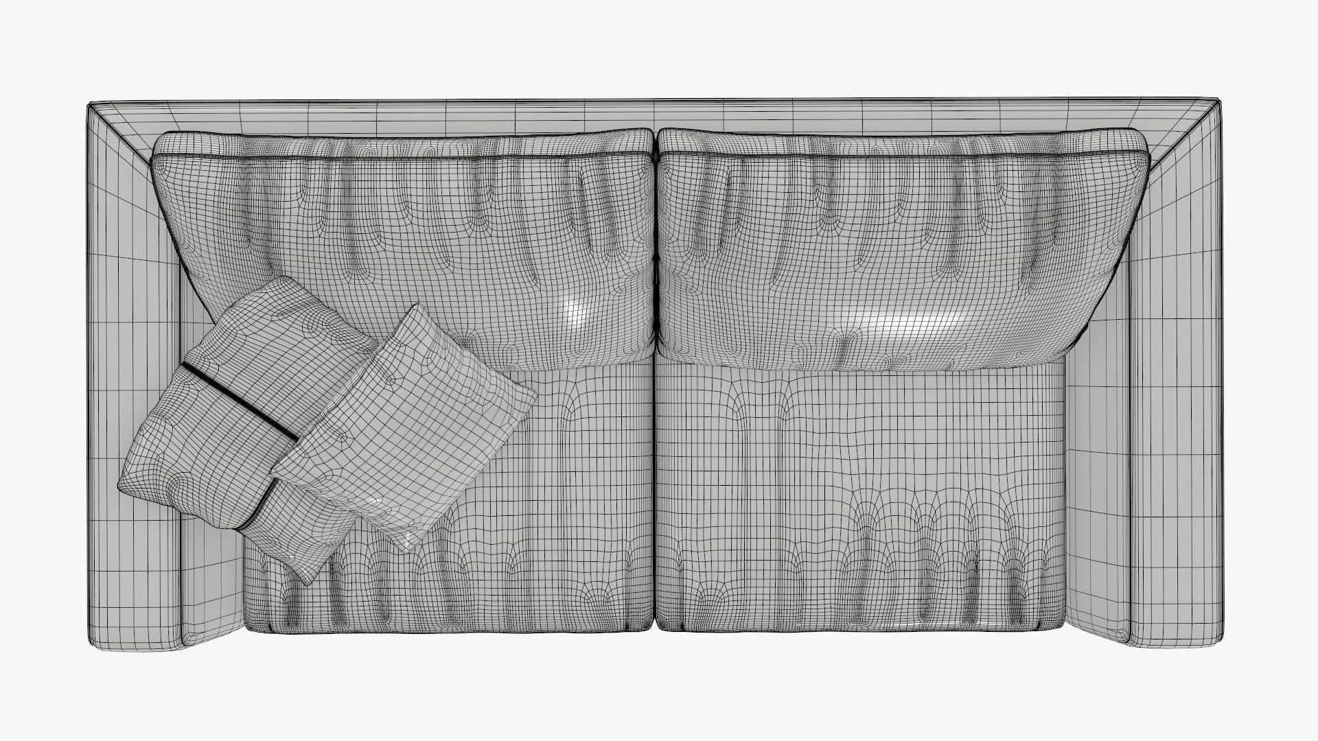 Two seat sofa 3D model_10