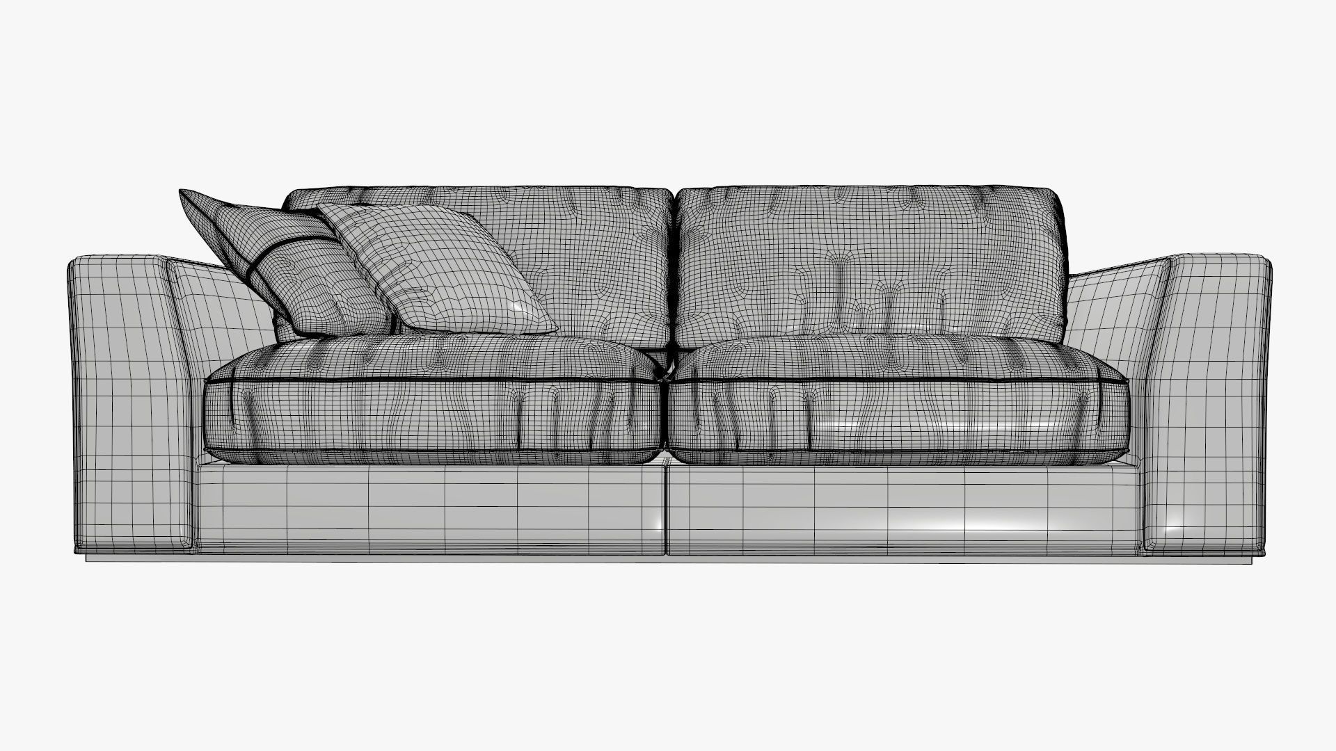 Two seat sofa 3D model_8