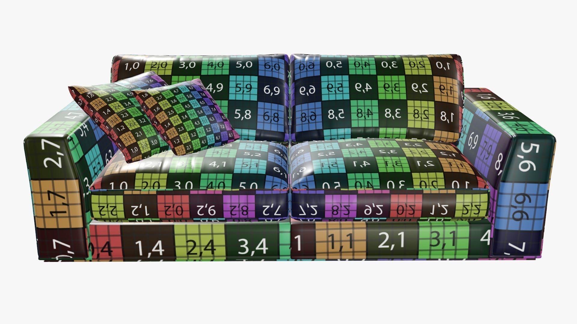 Two seat sofa 3D model_12