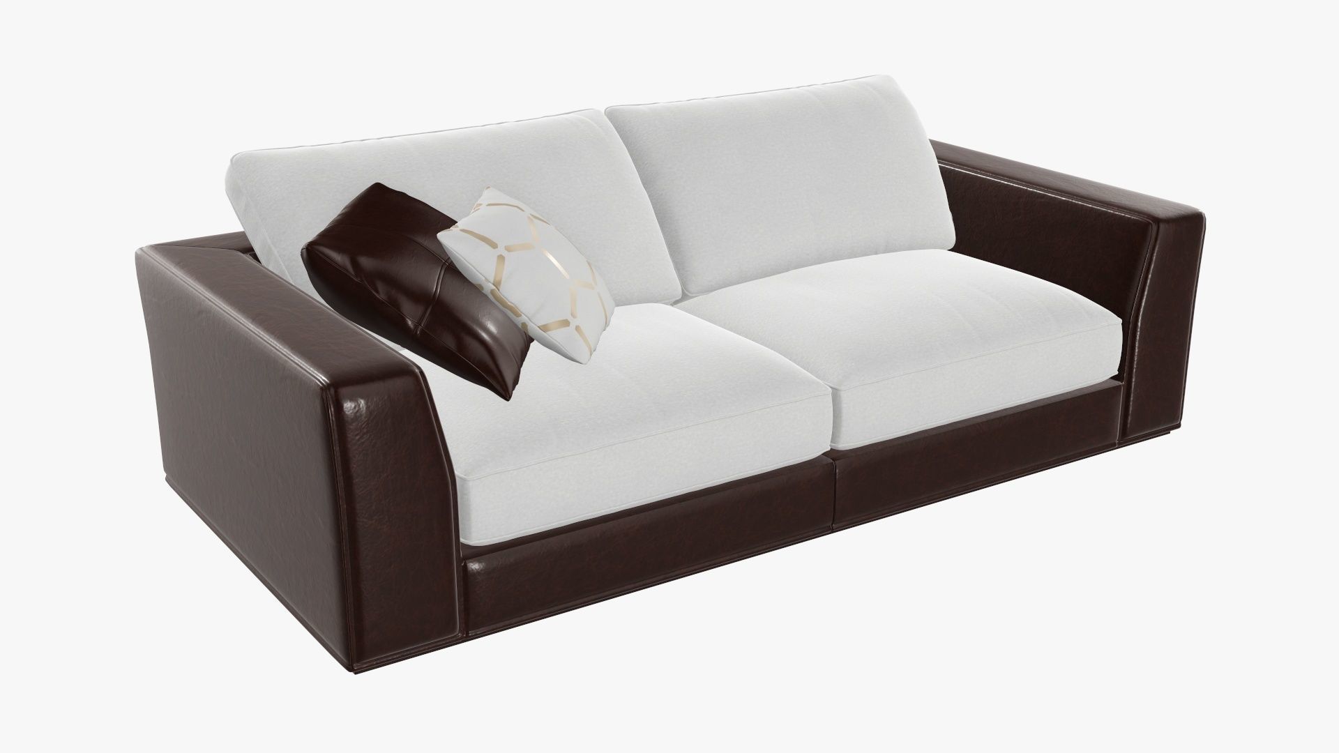 Two seat sofa 3D model_1