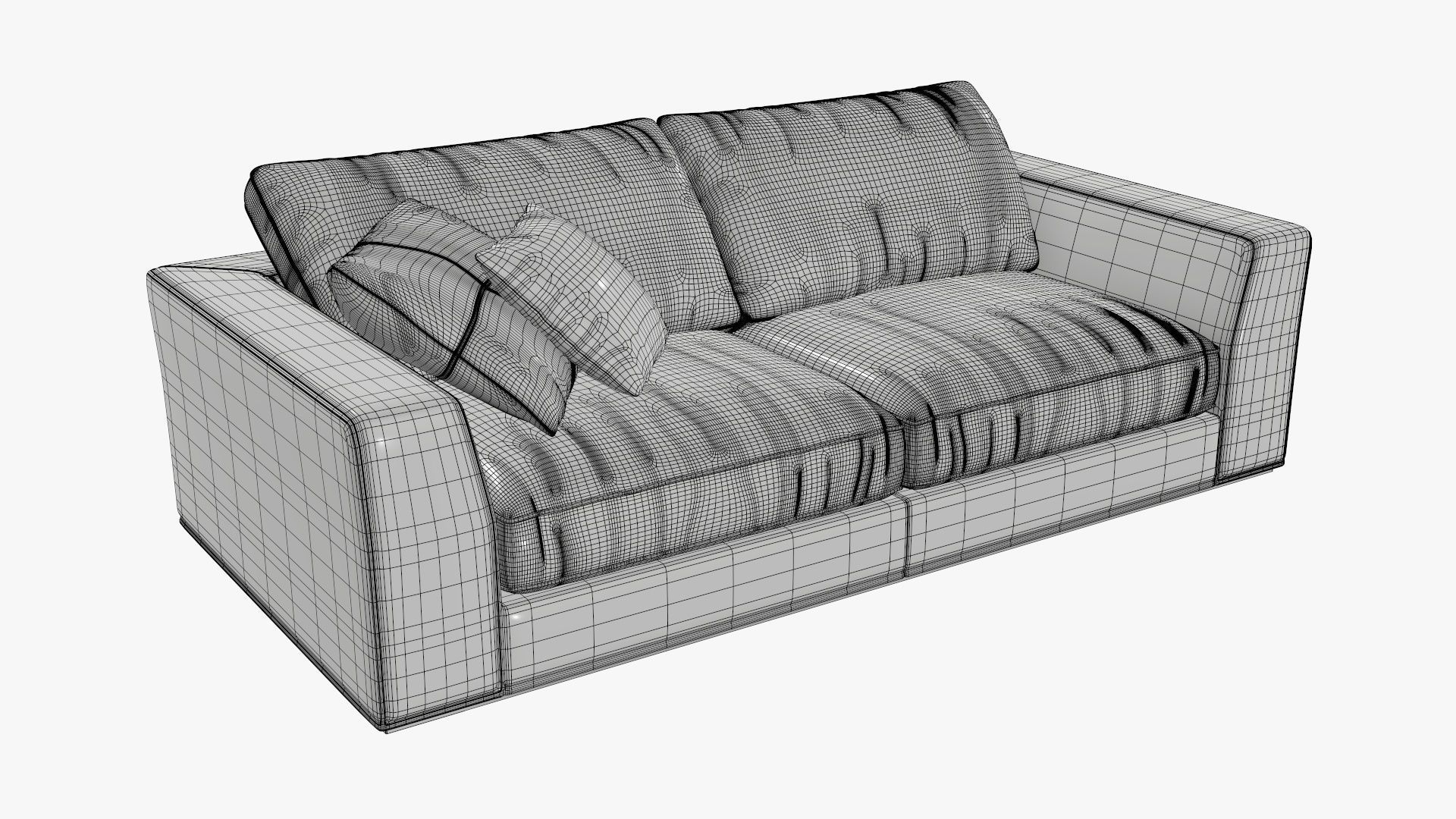 Two seat sofa 3D model_6