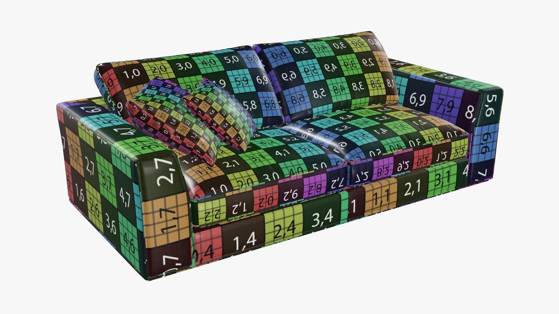 Two seat sofa 3D model_11