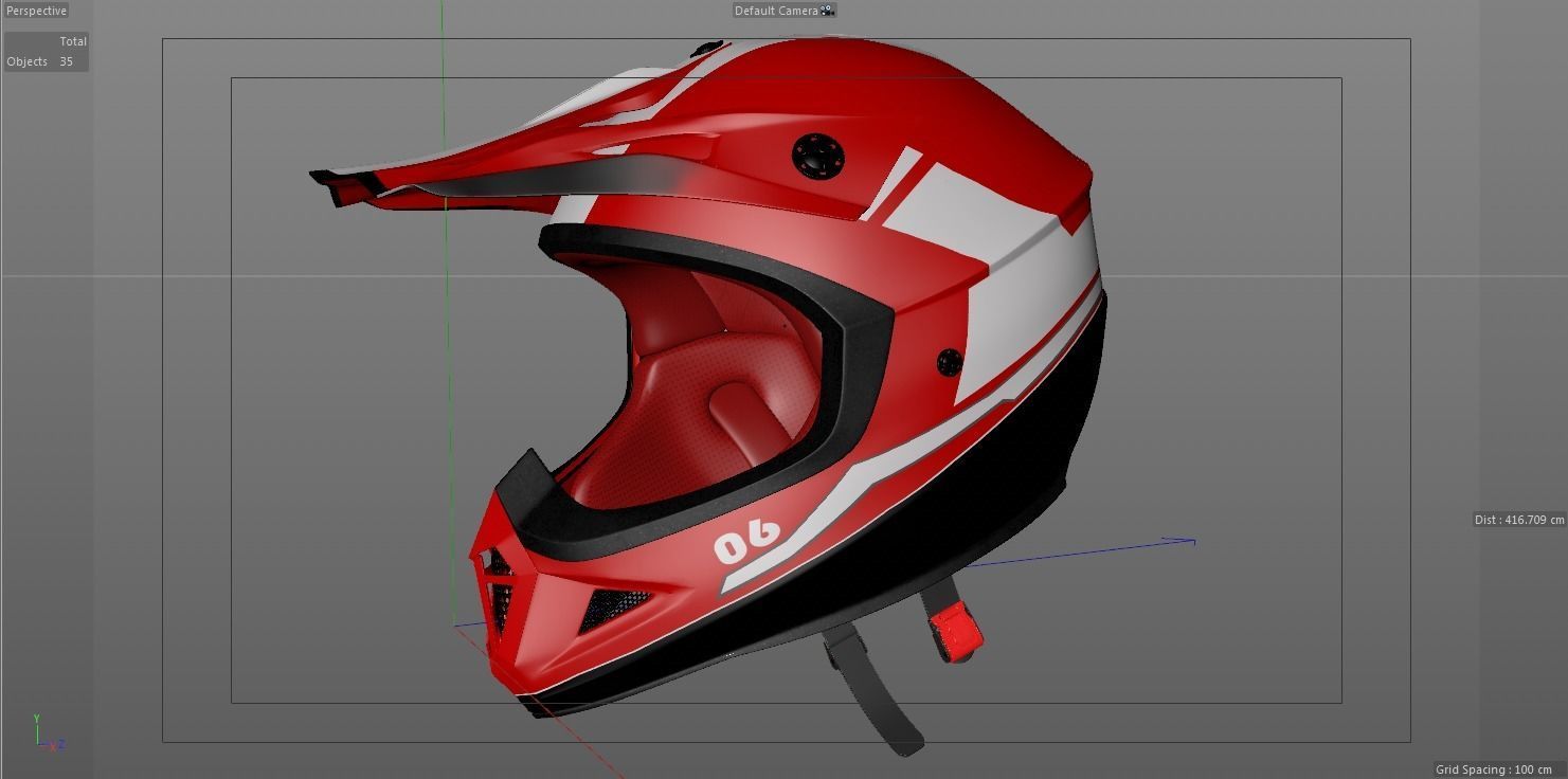 Helmet Off-Road 3D model_16