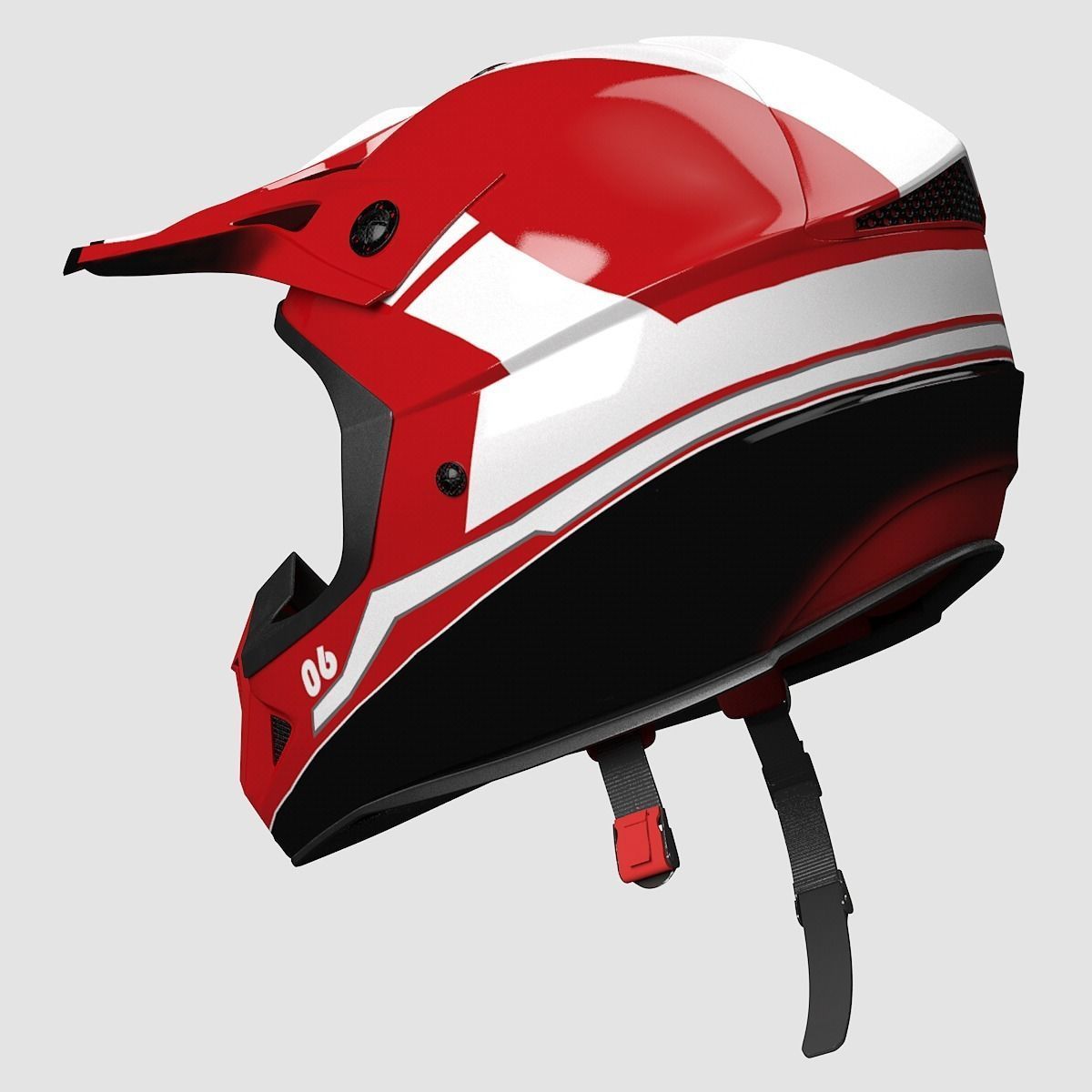Helmet Off-Road 3D model_7