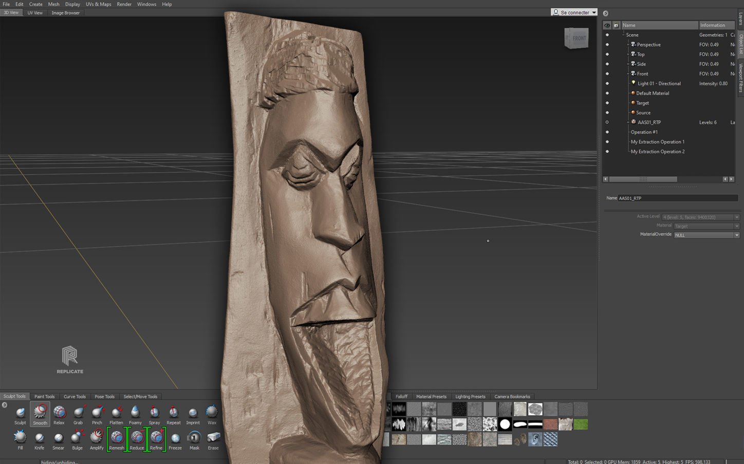 Decoration - African Statue 03 -  Low-poly 3D model_37