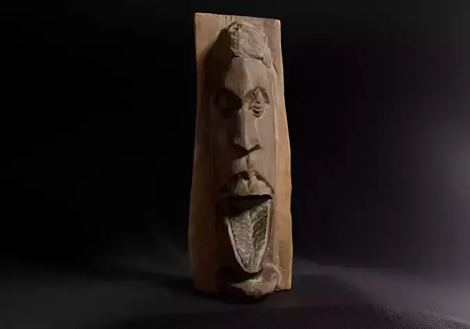 Decoration - African Statue 03 -  Low-poly 3D model